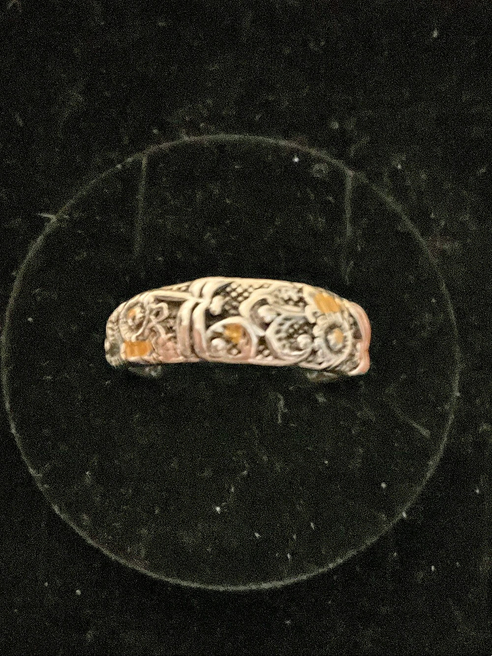 Engraved Two-Tone Ring